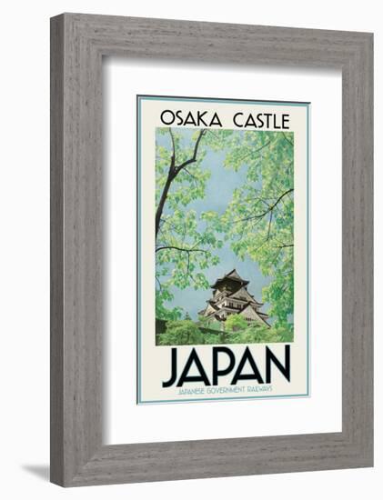 Japan Osaka Castle-Vintage Posters-Framed Giclee Print