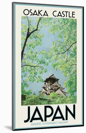 Japan Osaka Castle-Vintage Posters-Mounted Giclee Print
