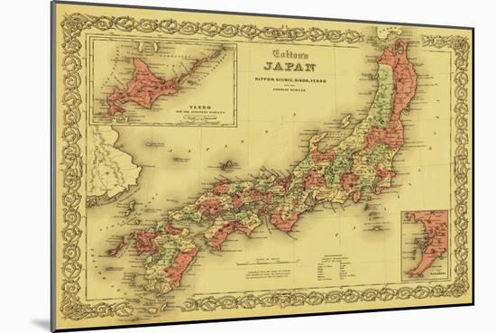 Japan - Panoramic Map-Lantern Press-Mounted Art Print