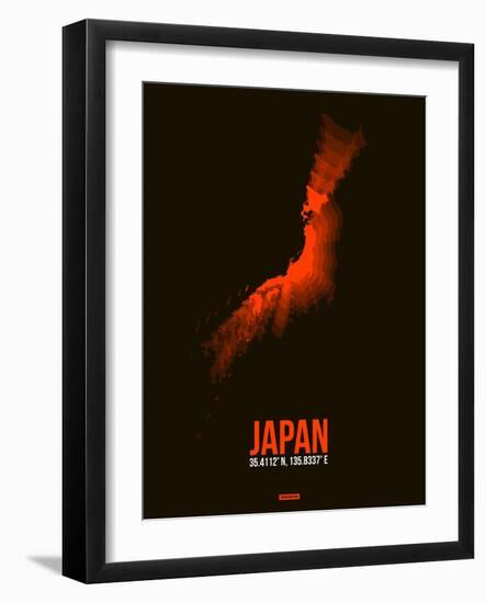Japan Radiant Map 1-NaxArt-Framed Art Print