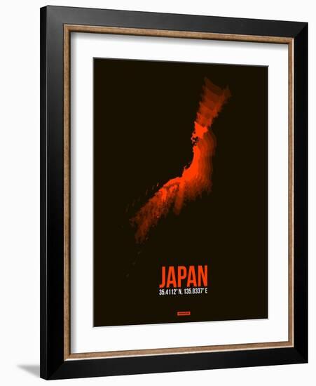 Japan Radiant Map 1-NaxArt-Framed Art Print