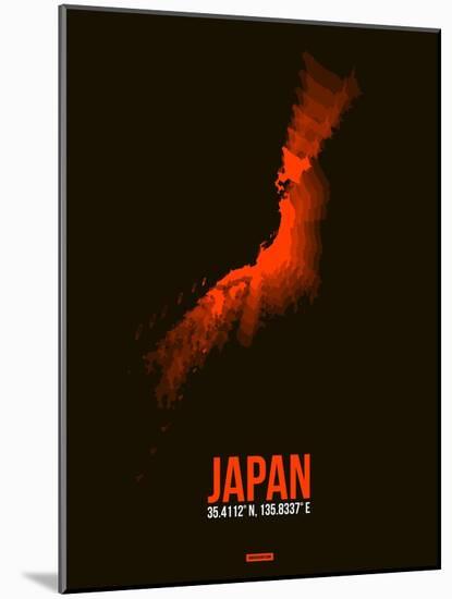 Japan Radiant Map 1-NaxArt-Mounted Art Print