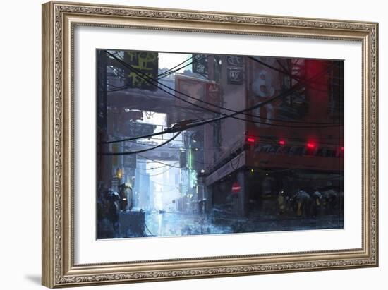 Japan Rain-Stephane Belin-Framed Art Print