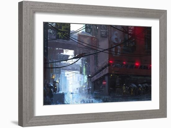 Japan Rain-Stephane Belin-Framed Art Print