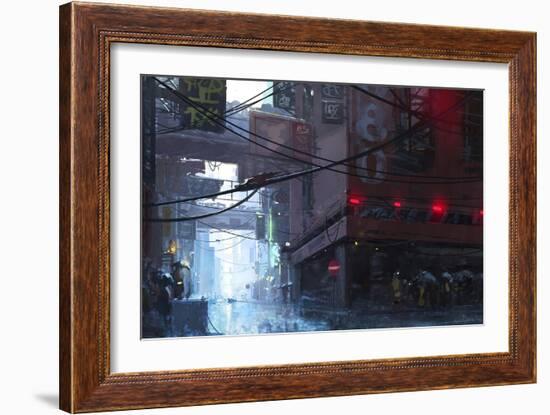 Japan Rain-Stephane Belin-Framed Art Print