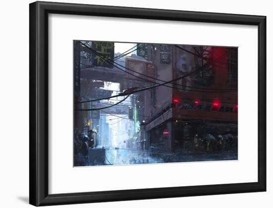 Japan Rain-Stephane Belin-Framed Art Print
