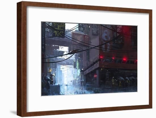 Japan Rain-Stephane Belin-Framed Art Print