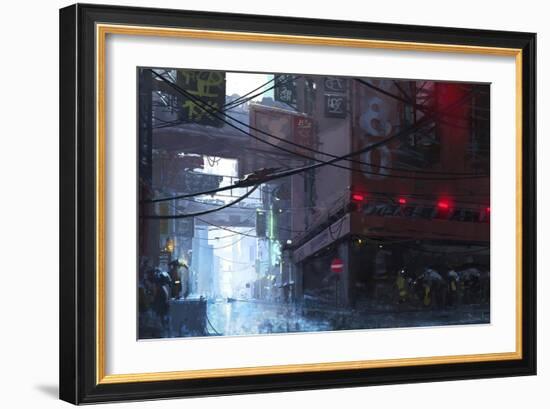 Japan Rain-Stephane Belin-Framed Art Print