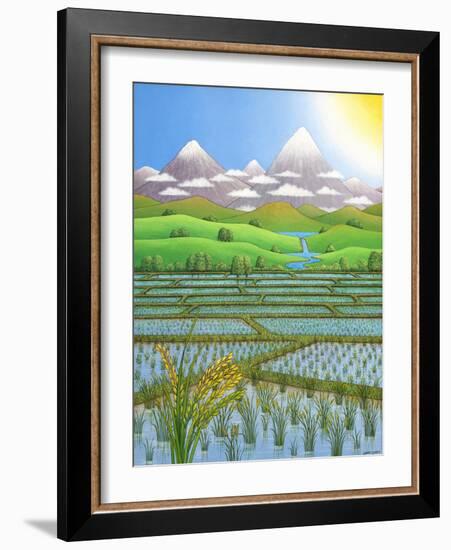 Japan Rice Paddy Field, 1997-Larry Smart-Framed Giclee Print