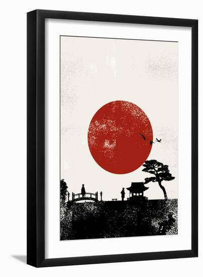 Japan Scenery Poster, Vector-Seita-Framed Art Print