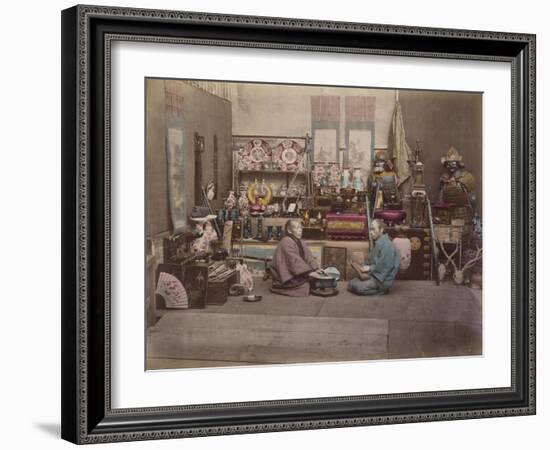 Japan, Shopkeepers-null-Framed Giclee Print