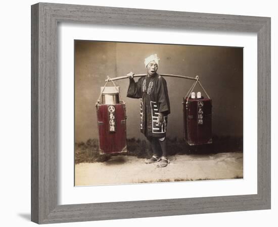 Japan , Street Amazake Seller (Teaseller)-null-Framed Giclee Print