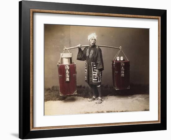 Japan , Street Amazake Seller (Teaseller)-null-Framed Giclee Print