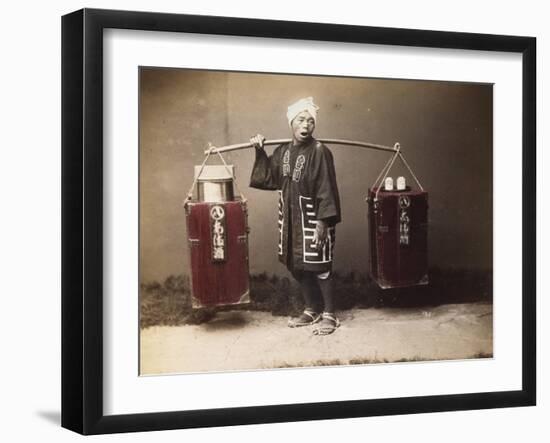 Japan , Street Amazake Seller (Teaseller)-null-Framed Giclee Print