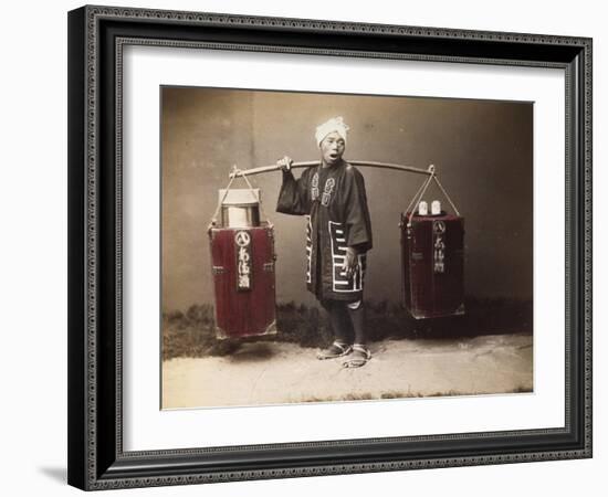 Japan , Street Amazake Seller (Teaseller)-null-Framed Giclee Print