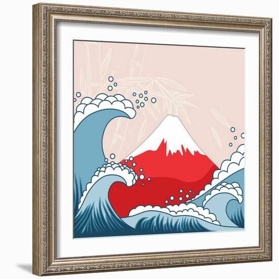 Japan Style Illustration-kisika-Framed Art Print