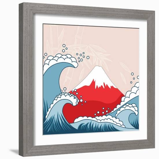 Japan Style Illustration-kisika-Framed Art Print