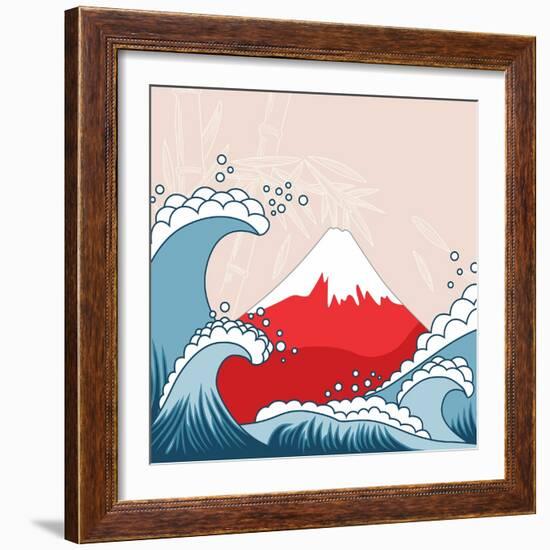 Japan Style Illustration-kisika-Framed Art Print