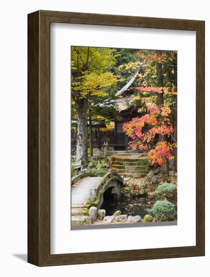 Japan Takayama Hokke-Ji Temple Garden with Stone Bridge Autumn-Nosnibor137-Framed Photographic Print