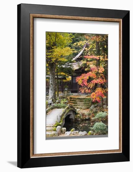 Japan Takayama Hokke-Ji Temple Garden with Stone Bridge Autumn-Nosnibor137-Framed Photographic Print