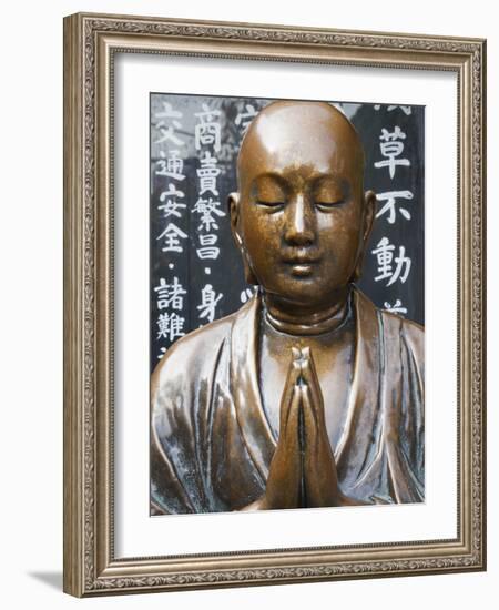 Japan, Tokyo, Asakusa, Asakusa Kannon Temple, Preying Buddha Statue-Steve Vidler-Framed Photographic Print