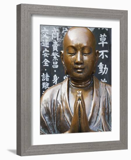 Japan, Tokyo, Asakusa, Asakusa Kannon Temple, Preying Buddha Statue-Steve Vidler-Framed Photographic Print