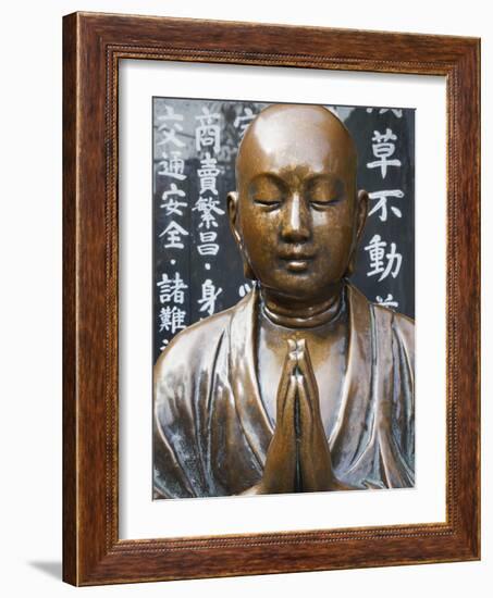 Japan, Tokyo, Asakusa, Asakusa Kannon Temple, Preying Buddha Statue-Steve Vidler-Framed Photographic Print