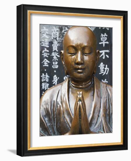 Japan, Tokyo, Asakusa, Asakusa Kannon Temple, Preying Buddha Statue-Steve Vidler-Framed Photographic Print