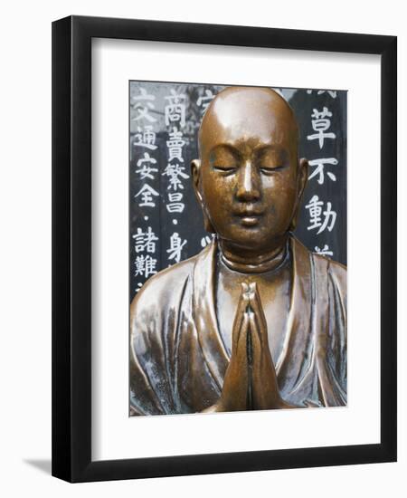 Japan, Tokyo, Asakusa, Asakusa Kannon Temple, Preying Buddha Statue-Steve Vidler-Framed Premium Photographic Print