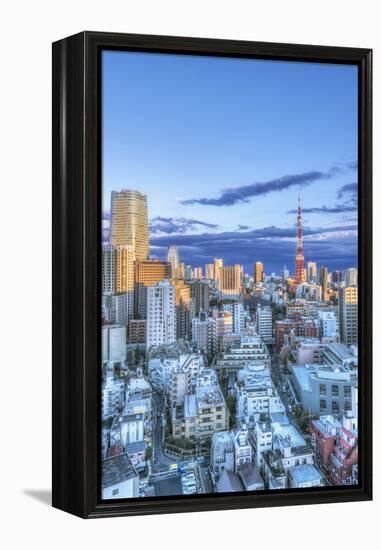 Japan, Tokyo, Roppongi, Sunset Skyline-Rob Tilley-Framed Premier Image Canvas