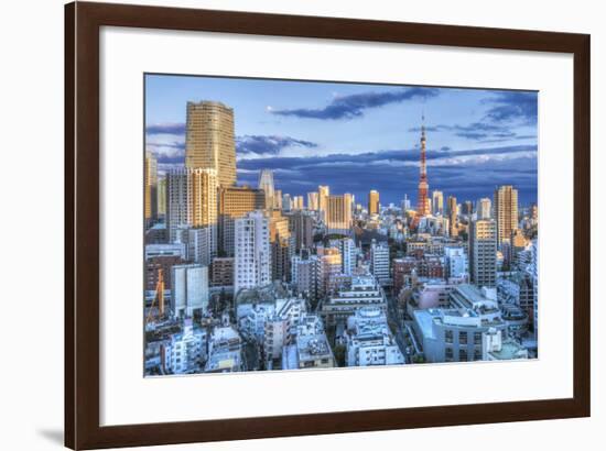 Japan, Tokyo, Roppongi, Sunset Skyline-Rob Tilley-Framed Photographic Print