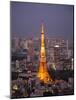 Japan, Tokyo, Roppongi, View of Tokyo Tower and City Skyline from Tokyo City View Tower-Steve Vidler-Mounted Photographic Print