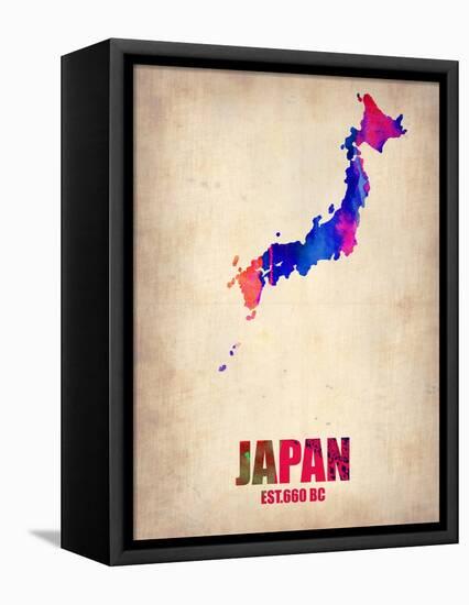 Japan Watercolor Map-NaxArt-Framed Stretched Canvas