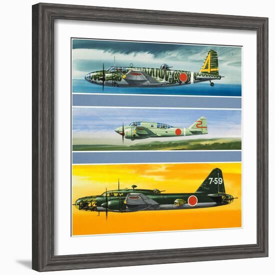 Japanese Aircraft of World War Two-Wilf Hardy-Framed Giclee Print