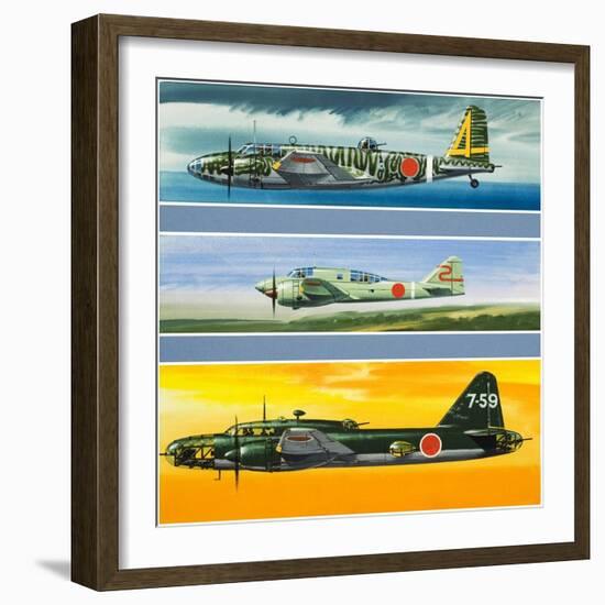 Japanese Aircraft of World War Two-Wilf Hardy-Framed Giclee Print