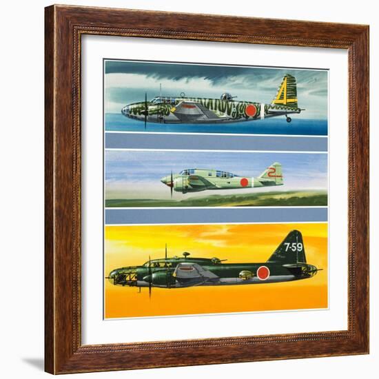 Japanese Aircraft of World War Two-Wilf Hardy-Framed Giclee Print