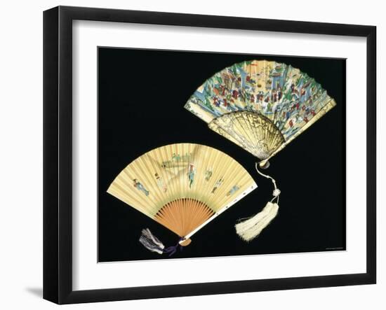 Japanese and Chinese Silk Fans, c.1850-70-null-Framed Premium Photographic Print