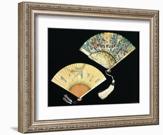 Japanese and Chinese Silk Fans, c.1850-70-null-Framed Photographic Print