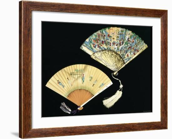 Japanese and Chinese Silk Fans, c.1850-70-null-Framed Photographic Print