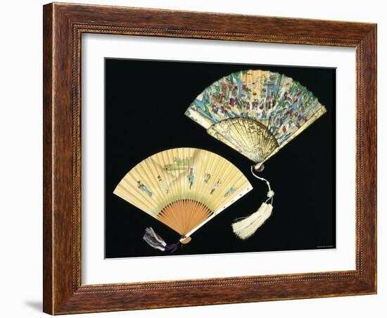 Japanese and Chinese Silk Fans, c.1850-70-null-Framed Photographic Print