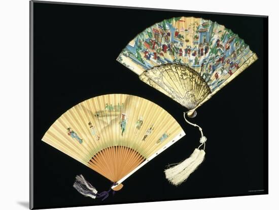 Japanese and Chinese Silk Fans, c.1850-70-null-Mounted Photographic Print