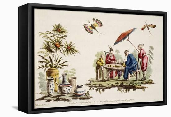 Japanese Apparel and Parasol-Jean Baptiste Pillement-Framed Premier Image Canvas