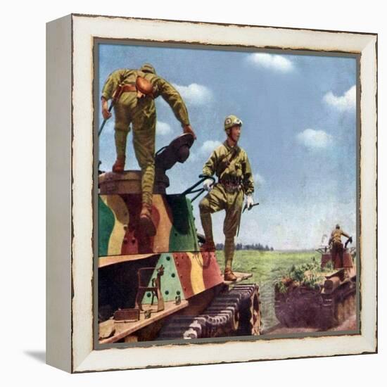 Japanese Army WWII Photo-null-Framed Stretched Canvas