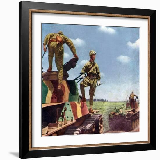 Japanese Army WWII Photo-null-Framed Art Print