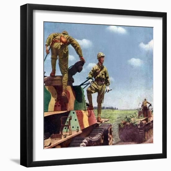 Japanese Army WWII Photo-null-Framed Art Print