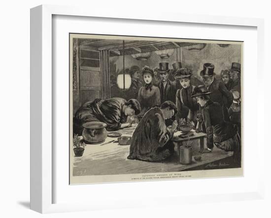 Japanese Artists at Work-Arthur Hopkins-Framed Giclee Print