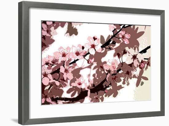 Japanese Blossom-Sarah O'Toole-Framed Giclee Print