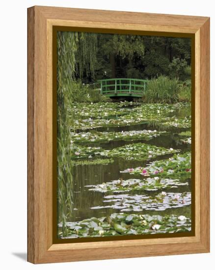 Japanese Bridge and Lily Pond in the Garden of the Impressionist Painter Claude Monet, Eure, France-David Hughes-Framed Premier Image Canvas