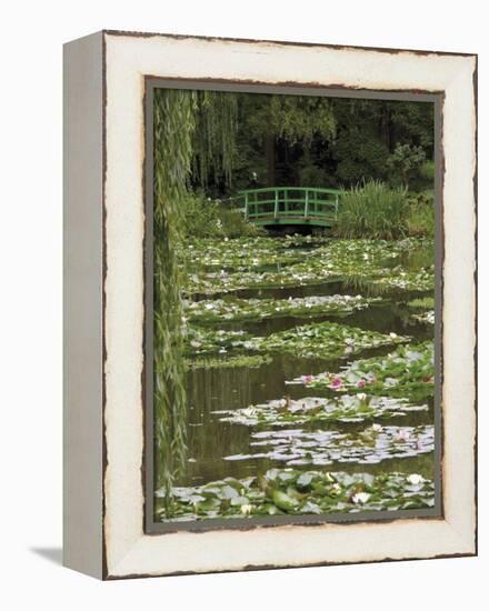 Japanese Bridge and Lily Pond in the Garden of the Impressionist Painter Claude Monet, Eure, France-David Hughes-Framed Premier Image Canvas