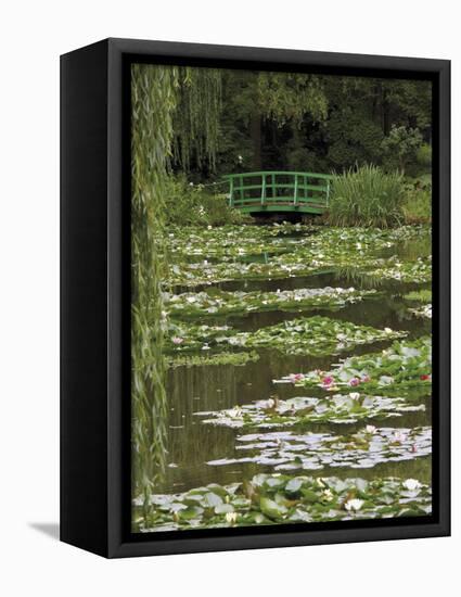 Japanese Bridge and Lily Pond in the Garden of the Impressionist Painter Claude Monet, Eure, France-David Hughes-Framed Premier Image Canvas